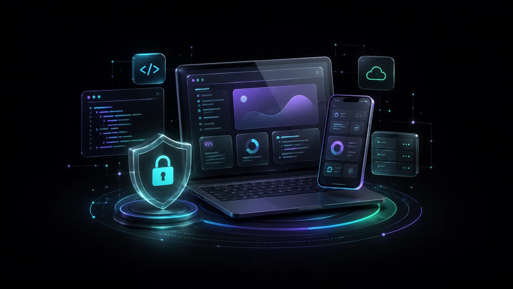 Website, mobile app, and cyber security development services
